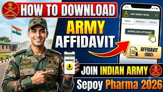 Army Affidavit Download Kaise Kare | Document Verification Affidavit PDF | Step-by-Step Guide 2026