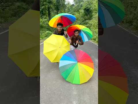 Four Rainbow colours Umbrella | New Big Umbrella Firse #umbrella