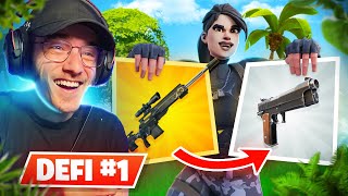 FAIRE TOP 1 en CHANGEANT de STUFF a CHAQUE KILL ! ( Les DEFIS d'la commu #1 )