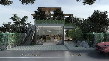 Cafe rendering sketchup | Vray