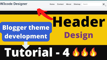 blogger template development - Tutorial 4 [Beautiful header design], how to make blogger theme