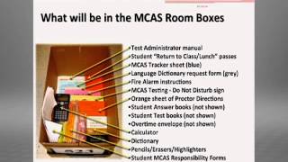 Lowell High School's MCAS Proctor Training Video for 2014