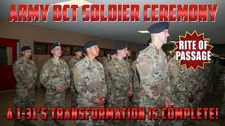 Army Basic Combat Training Soldier Ceremony - Rite of Passage - Alpha 1-31