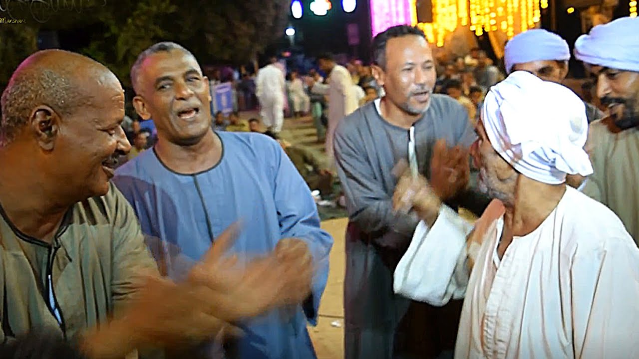 الفنان  I حسين المنشاوي والفنان يونس البرسى والفنان سر الرمال / كبير سن يدخل السامر / ليله موسى خليل