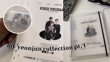 My Yeonjun Collection pt. 1 (Unboxing new kpop binder + setting up binder + my collection so far)