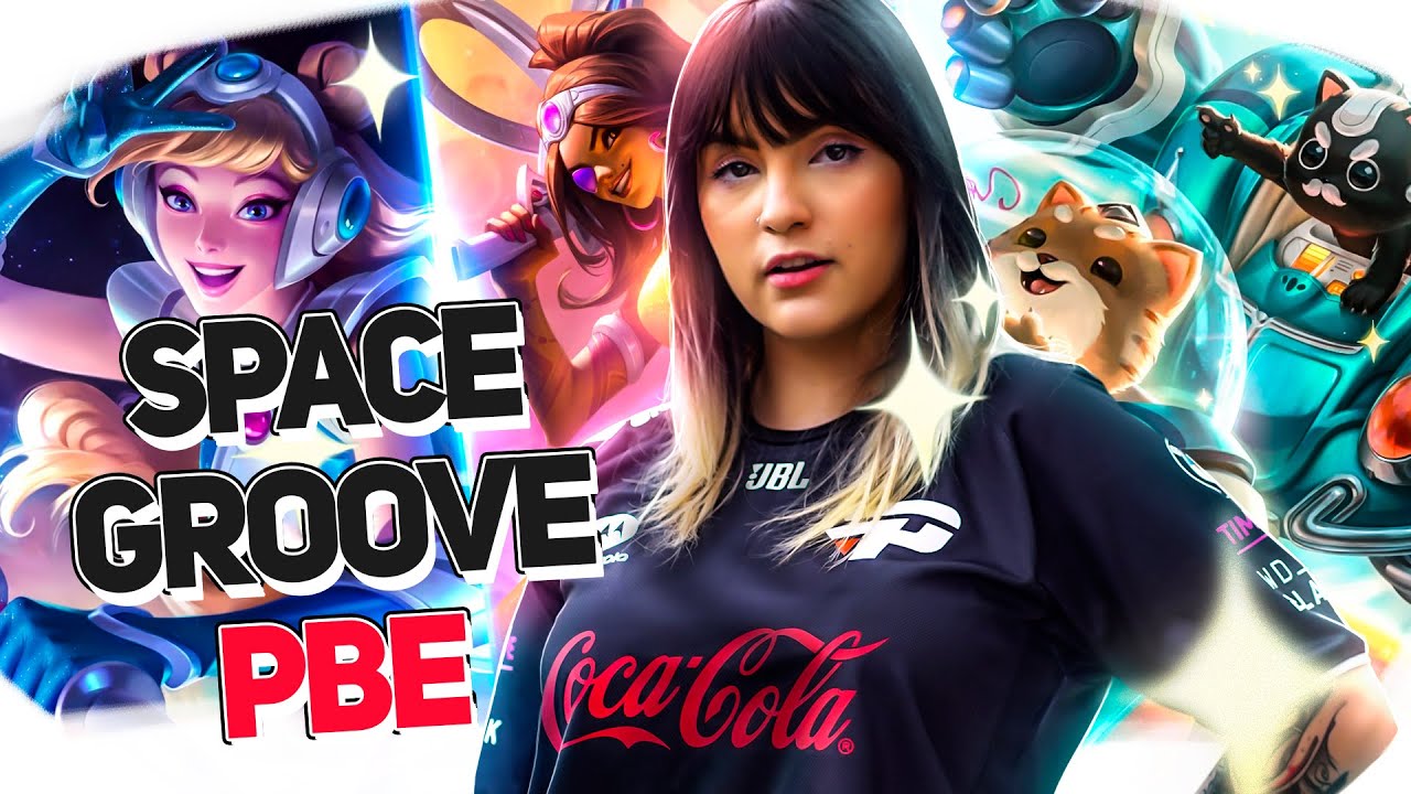 A SKIN MAIS BONITA DA LUX?! SPACE GROOVE LUX, SAMIRA E BLITZCRANK! - TESTANDO SKINS NO PBE