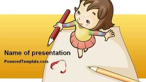 Childrens Art PowerPoint Template by PoweredTemplate.com