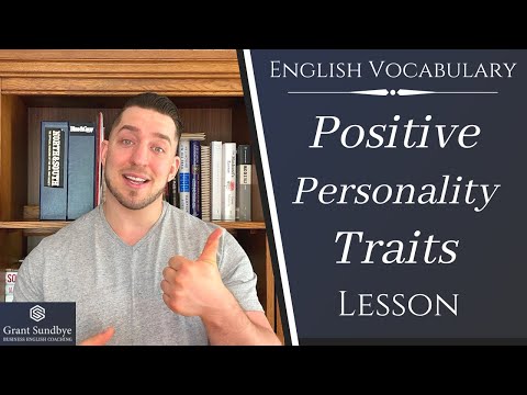 انگریزی الفاظ: مثبت شخصیت کی خصوصیات