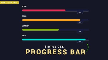 SIMPLE CSS PROGRESS BAR USING HTML, CSS & BOOTSTRAP | CSS PROGRESS BAR