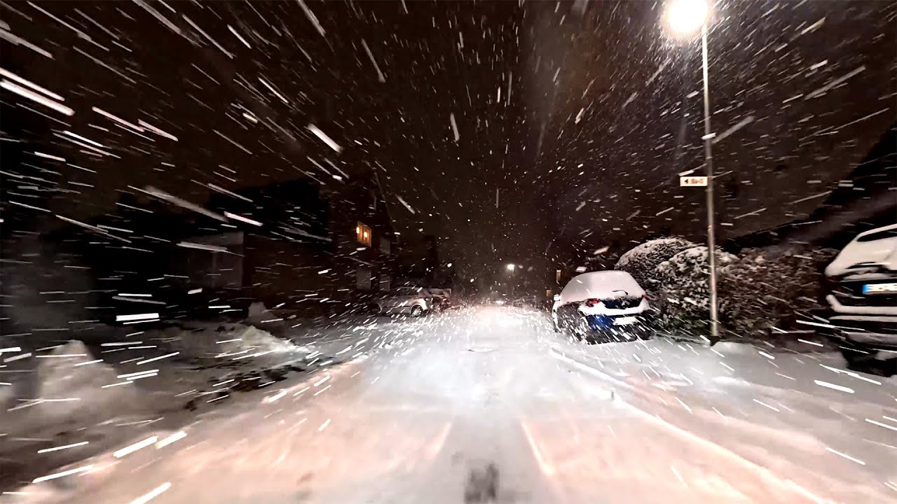 Dashcamfahrt durch Bocholter Starkschneefall Im Januar 2026