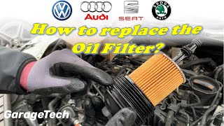 How to change the Oil Filter 2L TDi Diesel Audi VW SEAT Skoda 2 litre diesel motor oil filter change