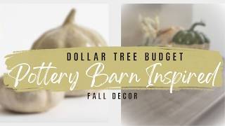 Pottery Barn Inspired Dollar Tree Budget - Fall Home Decor French Glazed Pumpkins 2026
