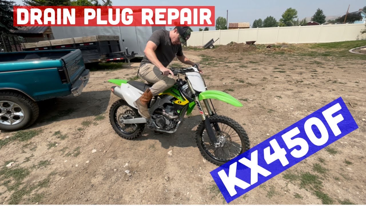 DIRT BIKE DRAIN PLUG REPAIR kx450f gets a much needed fix! YouTube