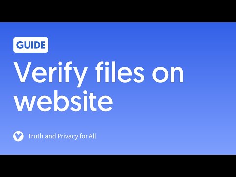 Verify a file signature using the website