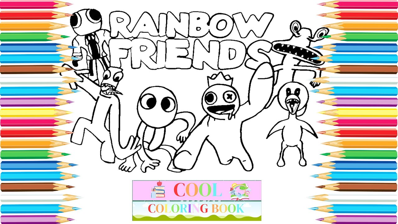 Rainbow Friends - Coloring Book for kids — Jogue online