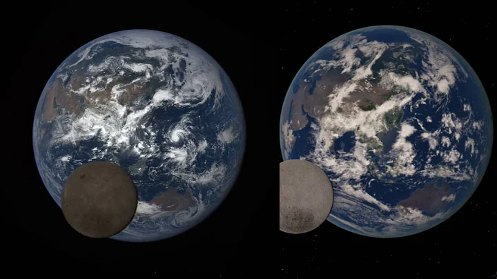 Moon Transiting the earth simulation, with NOAA DSCOVR Satellite images.