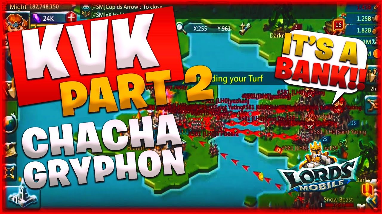 Lords Mobile ChaCha Gryphon - KvK Part 2 | 4TH SOLO SCORE GLOBAL 🌍 ...