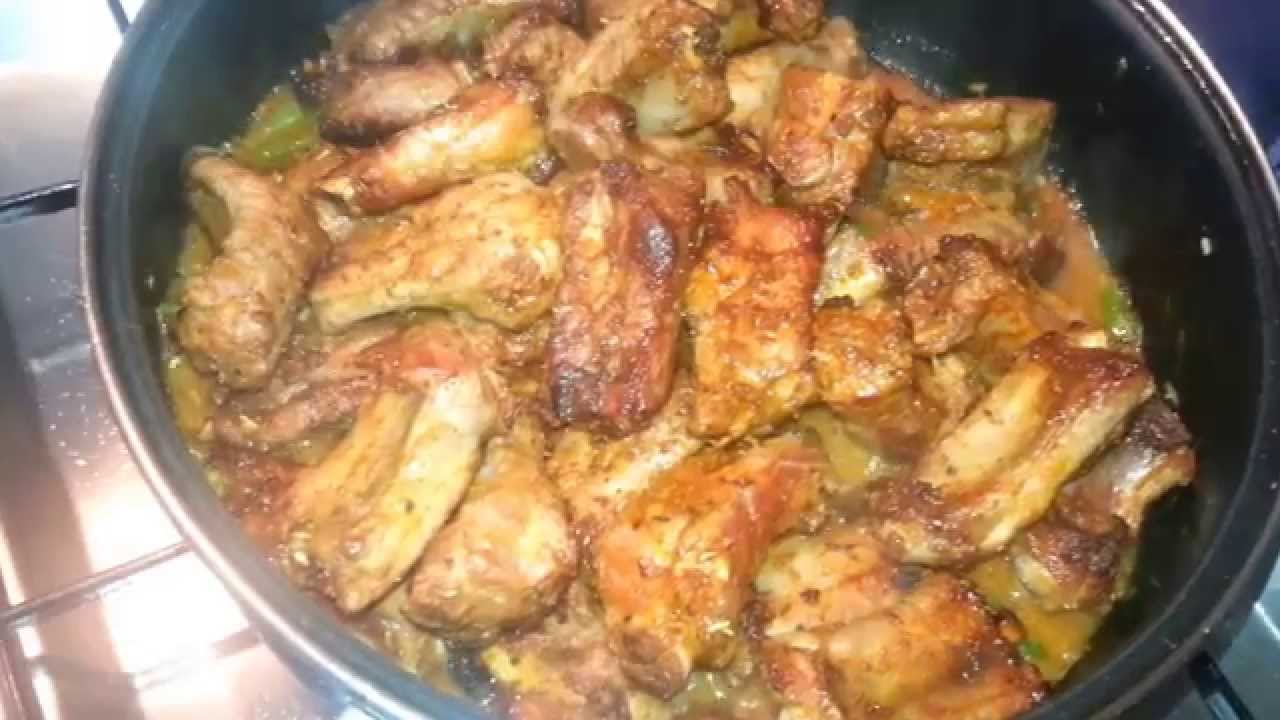 Como hacer costillas al horno con patatas