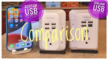 USB Wall Charger Surge Protector Outlet Extender Comparison ADDTAM vs QINLIANF Best Selling