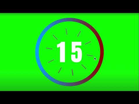 26 seconds countdown timer with number display & with Alarm 🔔| Greenscreen | copyright free