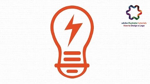 How to make simple lamp logo design in adobe illustrator - Flat Design illustrator tutorial