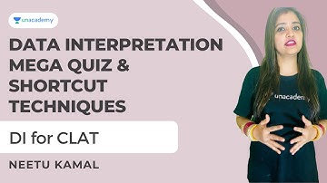 Data interpretation Mega Quiz & Shortcut Techniques | DI for CLAT | CLAT 2022 | Neetu Kamal