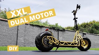 DIY powerful electric scooter from hoverboard
