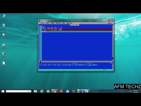 A simple QBASIC IF statement porgram