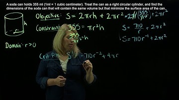 Optimization Example 4 Soda Can