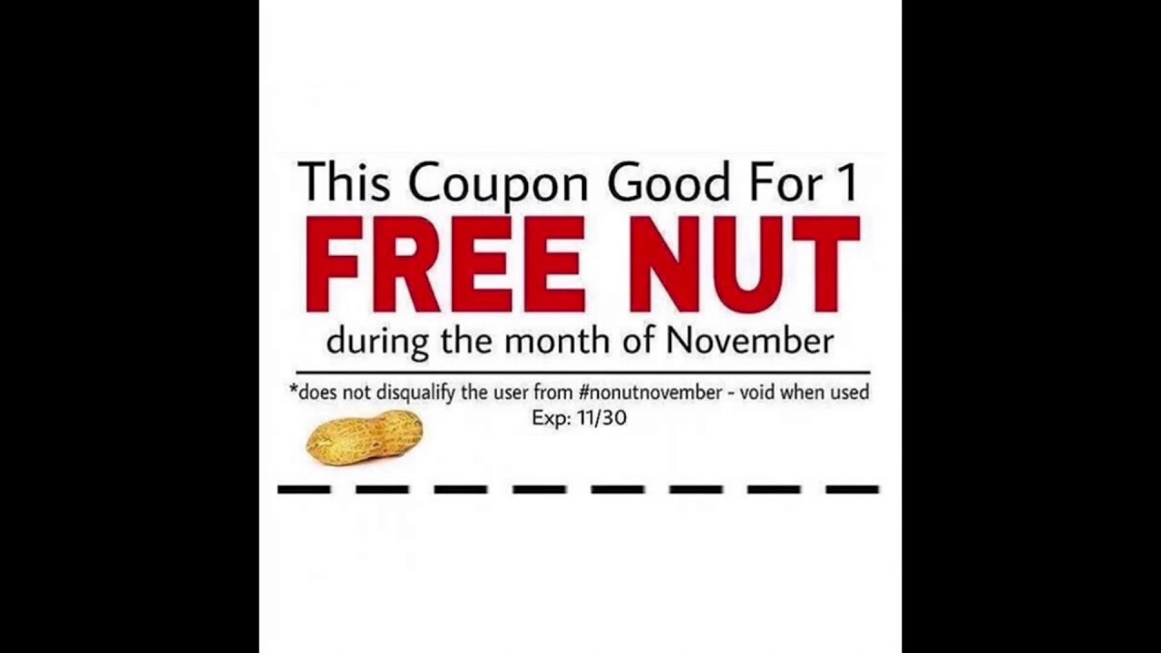 No Nut November Coupon YouTube
