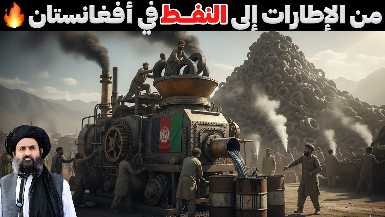 أفغانستان تفاجئ العالم: تحويل الإطارات التالفة إلى نفط وديزل محلي!