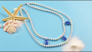 PandaHall Tutorial on Double Strand Multicolored Pearl Necklace