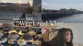 Productive Weekend Vlog | working out + enjoying Montreal + shopping + wash day & more