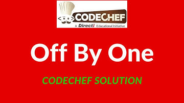 Off by One codechef solution
