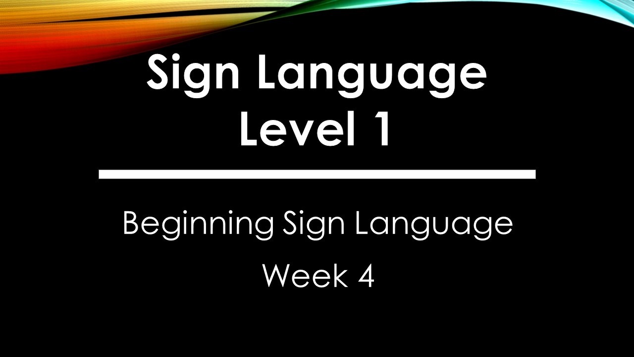 ASL Week 4 Slide Video With Class Sheets