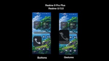 Test Animation navigation Buttons and Gestures in Realme Ui 5.0  #android #music #musicphonk
