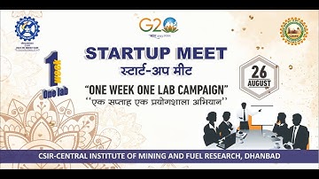 Startup Meet "One Week One Lab Campaign"
