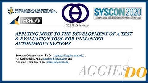 Model-Based Systems Engineering to for Testing and Evaluation of Unmanned Autonomous Systems