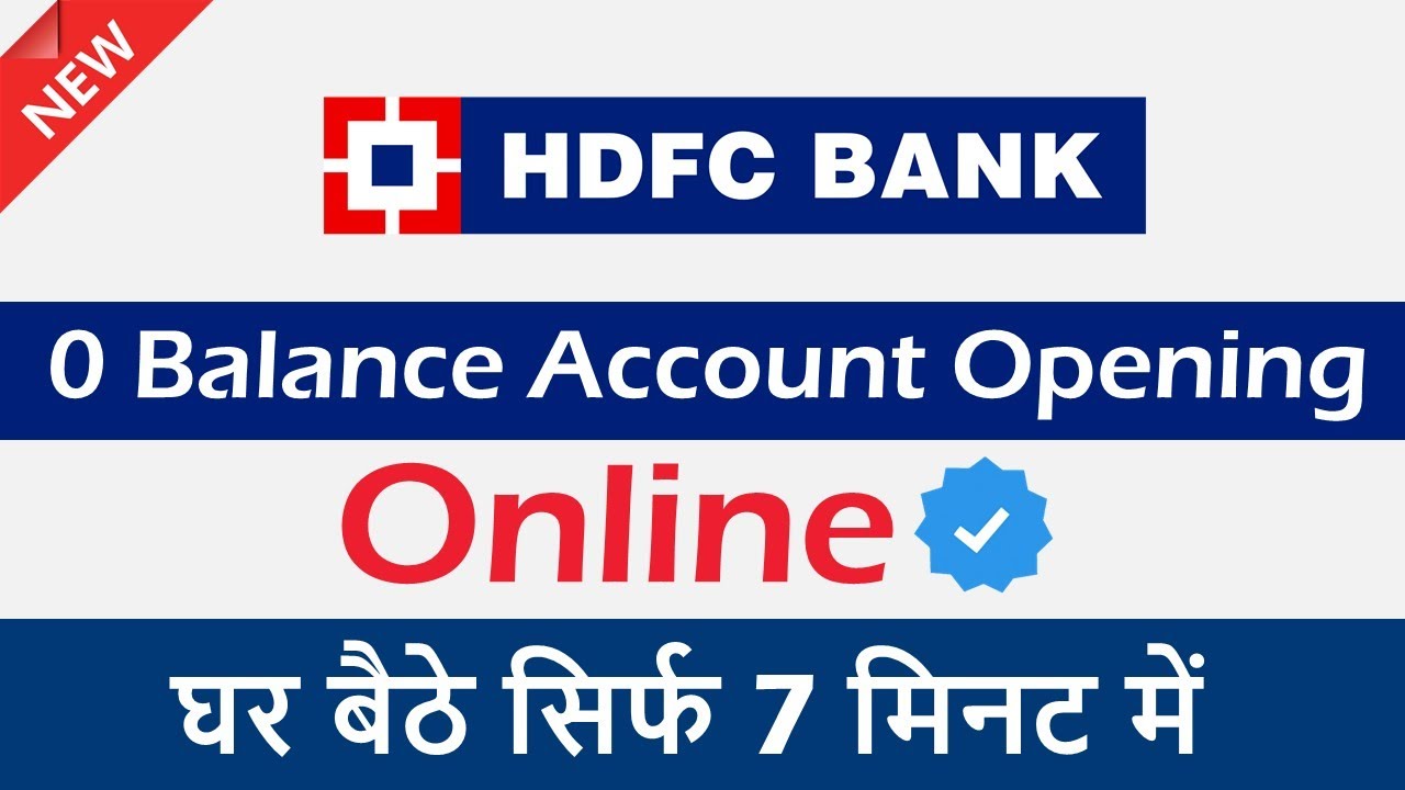 open zero balance account in hdfc bank