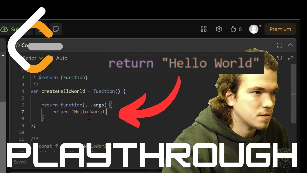 "Hello World!" & Counter | LeetCode Playthrough #1 - YouTube