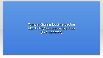 Tomcat/Spring boot reloading META-INF/resources/ jsp files (live updates)