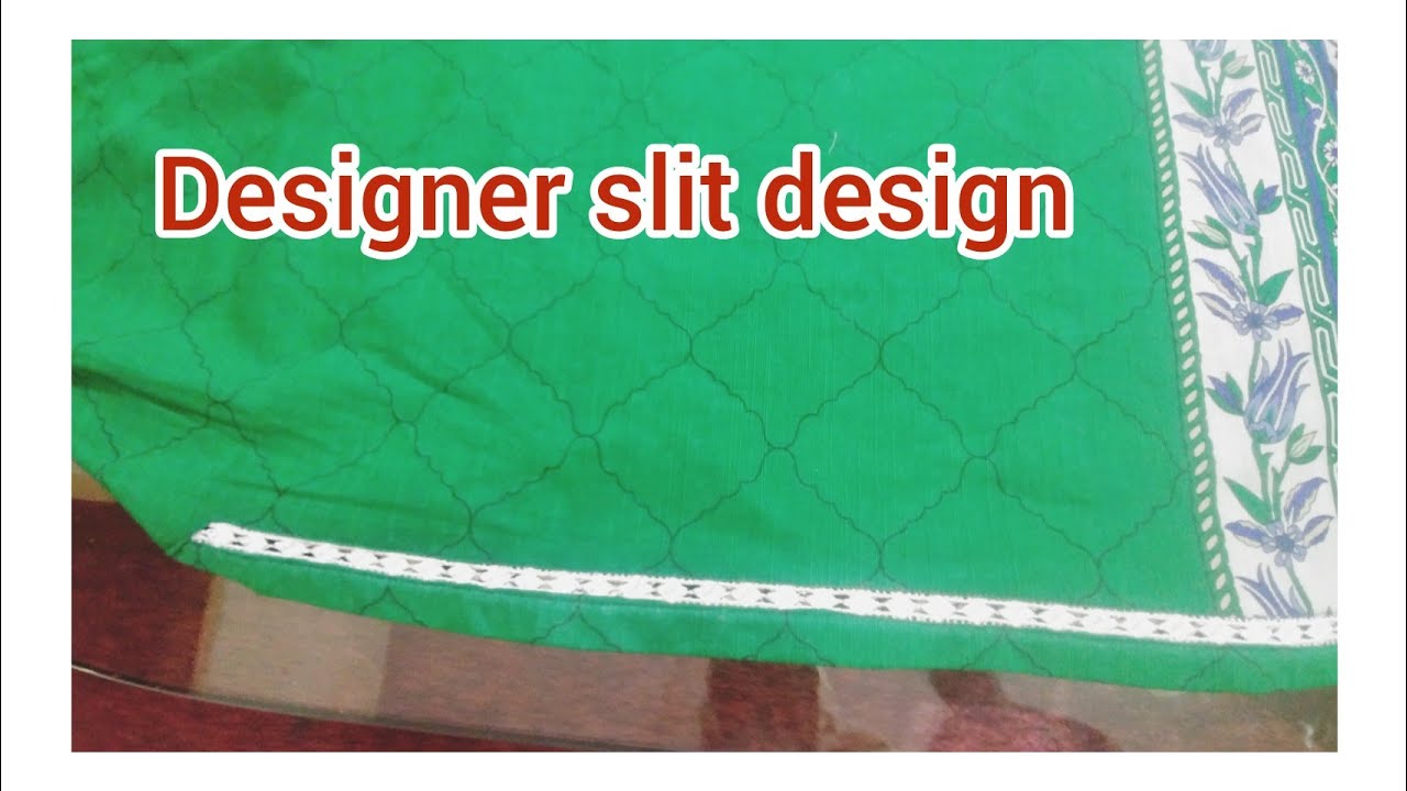 designer chalk design cutting n stitching||beautiful slit design - YouTube