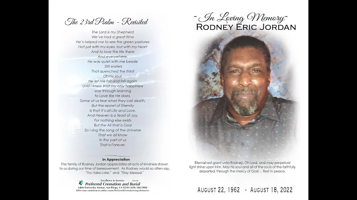 Rodney Jordan's Celebration of Life 2022