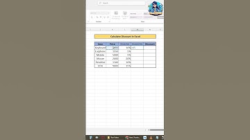 Calculate Discount in Excel | MS Excel trick | tips & tricks #shorts #youtubeshorts #excel