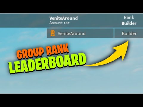 How To Make A Group Rank Leaderboard In Roblox Studio Youtube - roblox scripting making a group leaderboard
