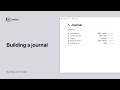 Build a journal in notion