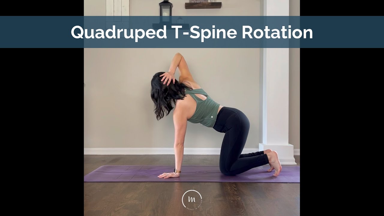 T Spine Rotation Quadruped T Spine Rotation | Strength Training Form Video | Meggy in ...