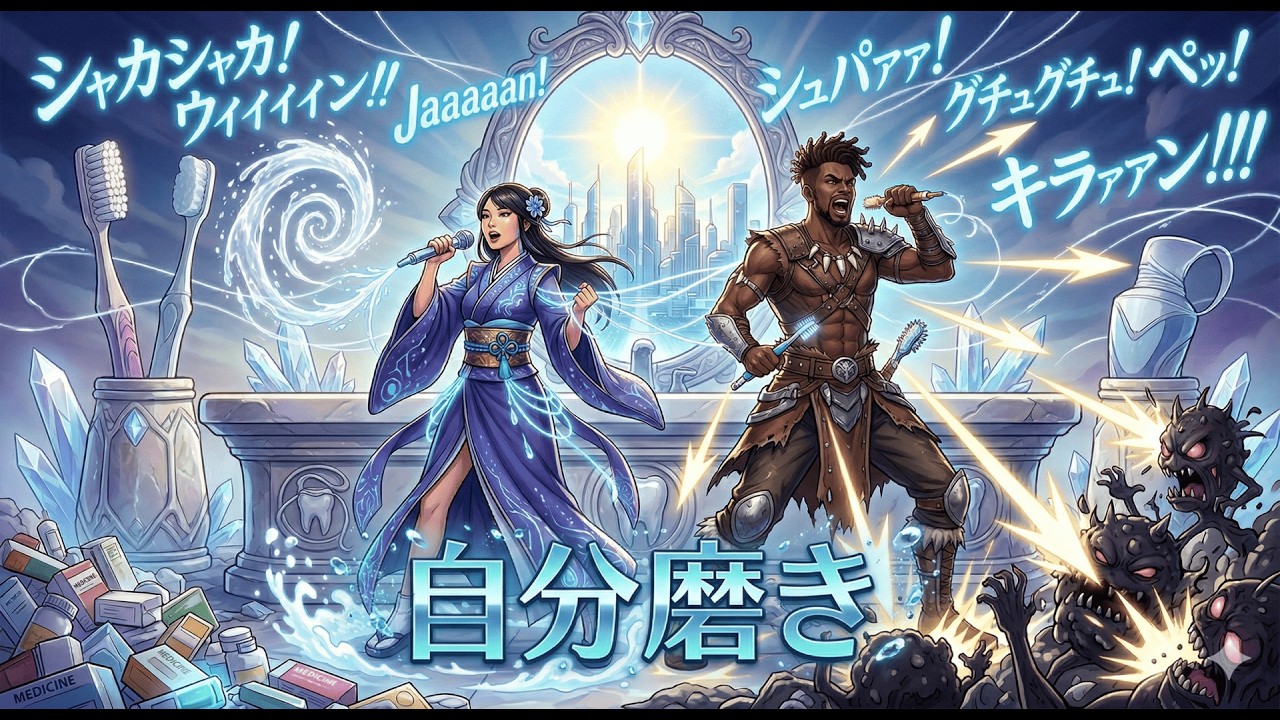 自分磨き / 2DimeSmileS 【Suno AI Original】 壮大すぎる歯磨きの歌 (アニソン風ロック)