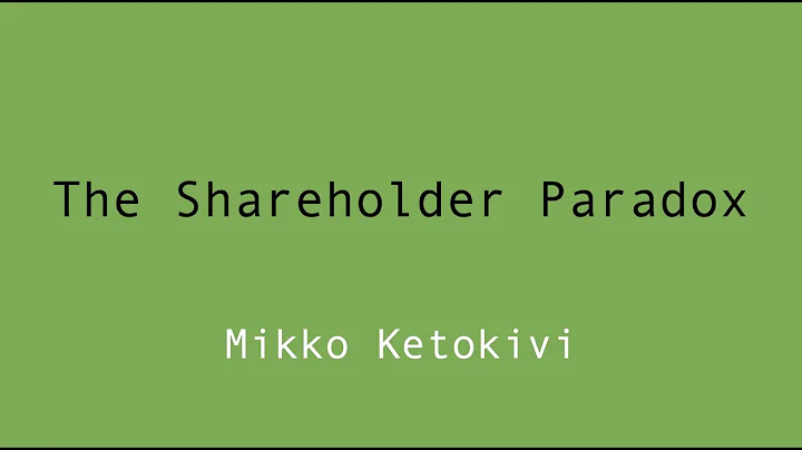 The Shareholder Paradox - DayDayNews