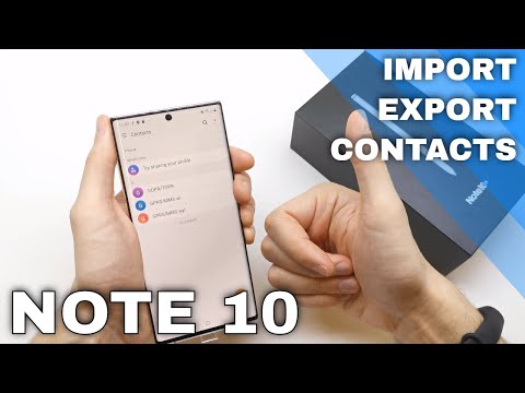 SAMSUNG Galaxy NOTE 10 Import / Export Contacts from SIM CARD